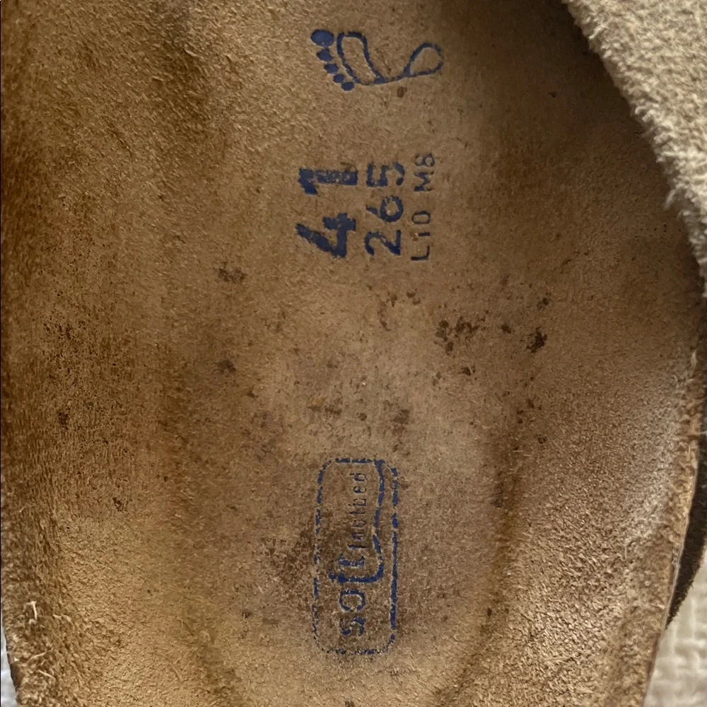 Birkenstock Boston, Suede Slip-On Shoes, Brown, Wide Fit, - Picture 4 of 4